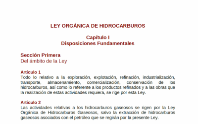 LEY ORGANICA DE HIDROCARBUROS