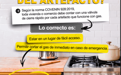 ¿DÓNDE DEBE ESTAR LA VÁLVULA DEL ARTEFACTO?