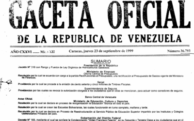 Ley Organica de los Hidrocarburos Gaseosos 1999 Gaceta Oficial 36.793